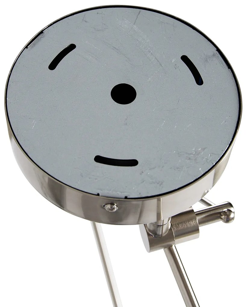 Oceľové závesné svietidlo s tienidlom 35 cm biele nastaviteľné 2-svetlo - Blitz