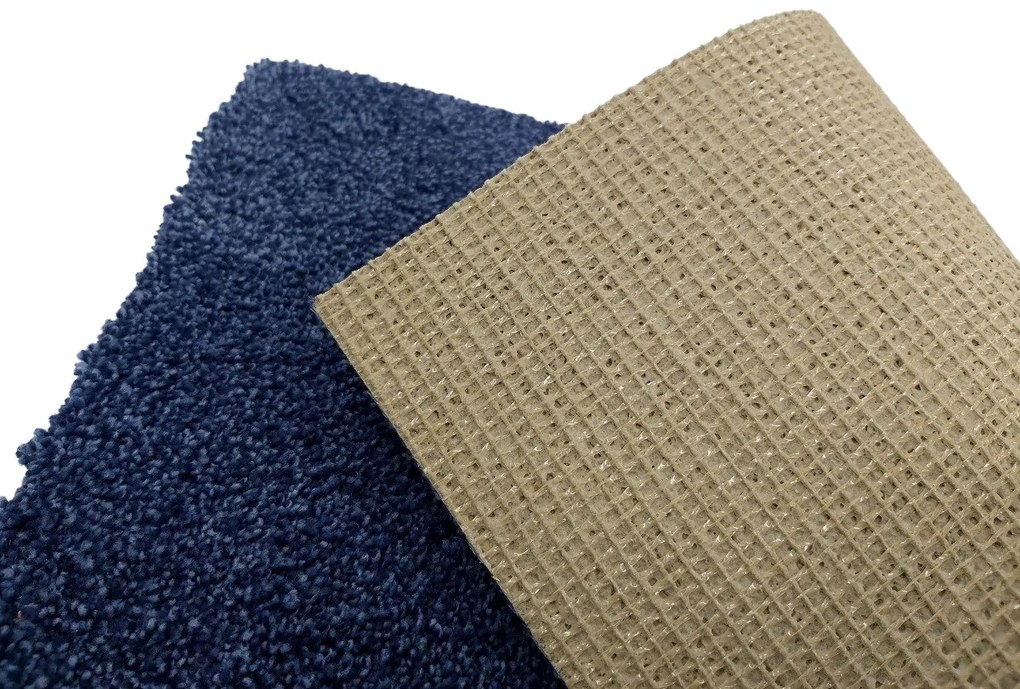 Tapibel, Koberec metráž Supersoft 710 tm. modrý, šíře 4m, modrá, ab (mriežka), chodba / predsieň