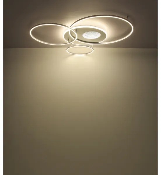 Globo 48466-70A - stmievateľné LED stropné svietidlo INVERTINA LED/70W/230V strieborné + diaľkové ovládanie