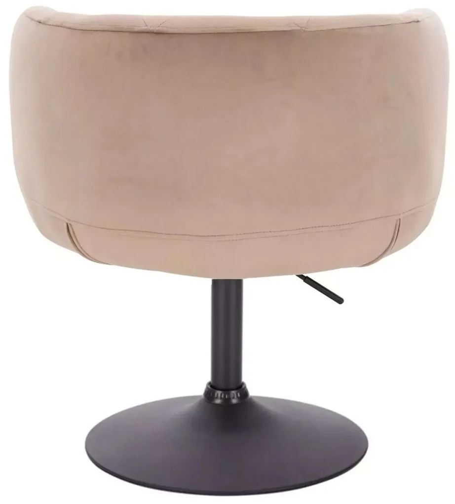 LuxuryForm DESIGN Kreslo MONTANA VELUR na čiernom tanieri - latte