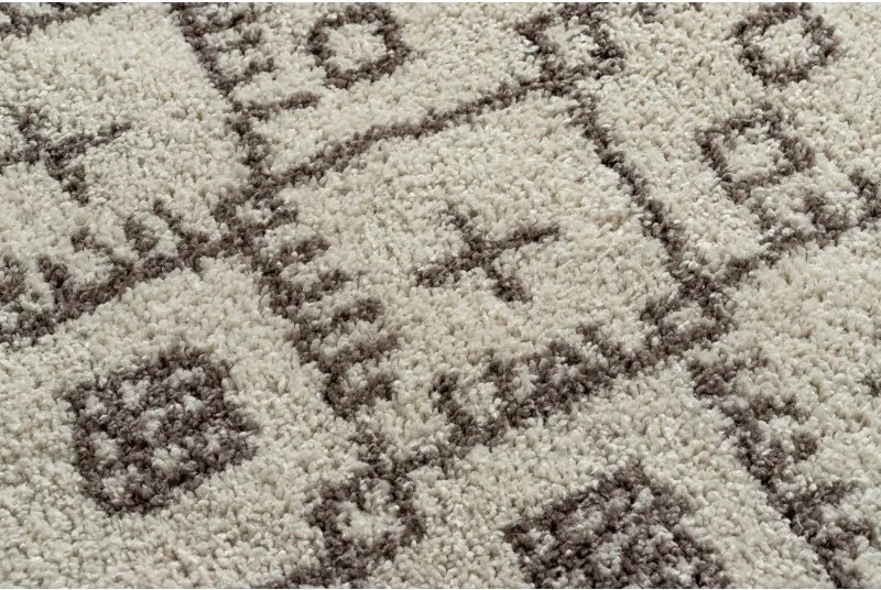 Kusový koberec Berber Tanger B5940 cream and brown kruh, 120x120 (priemer) kruh, hnedá, obývacia izba, Dywany Łuszczów