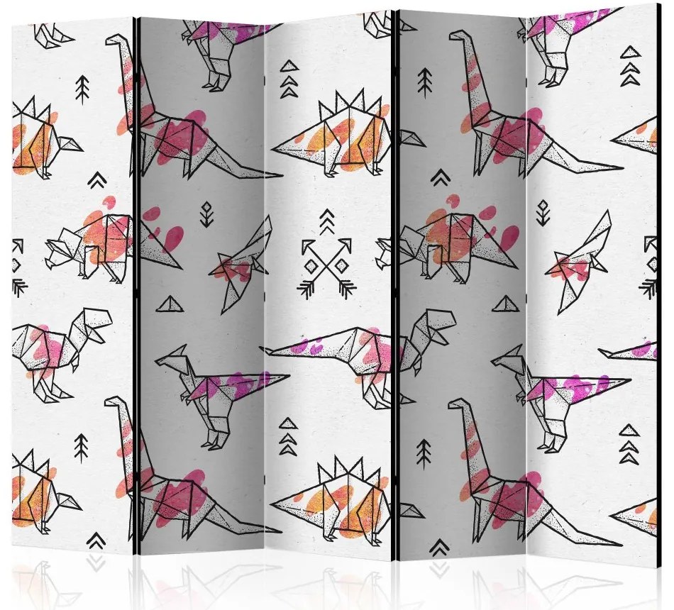 Artgeist Paraván - Origami Dinosaurs II [Room Dividers]