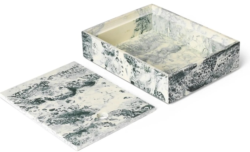 Ferm Living Úložný box Mist Emerald Off-white 15 x 20 cm