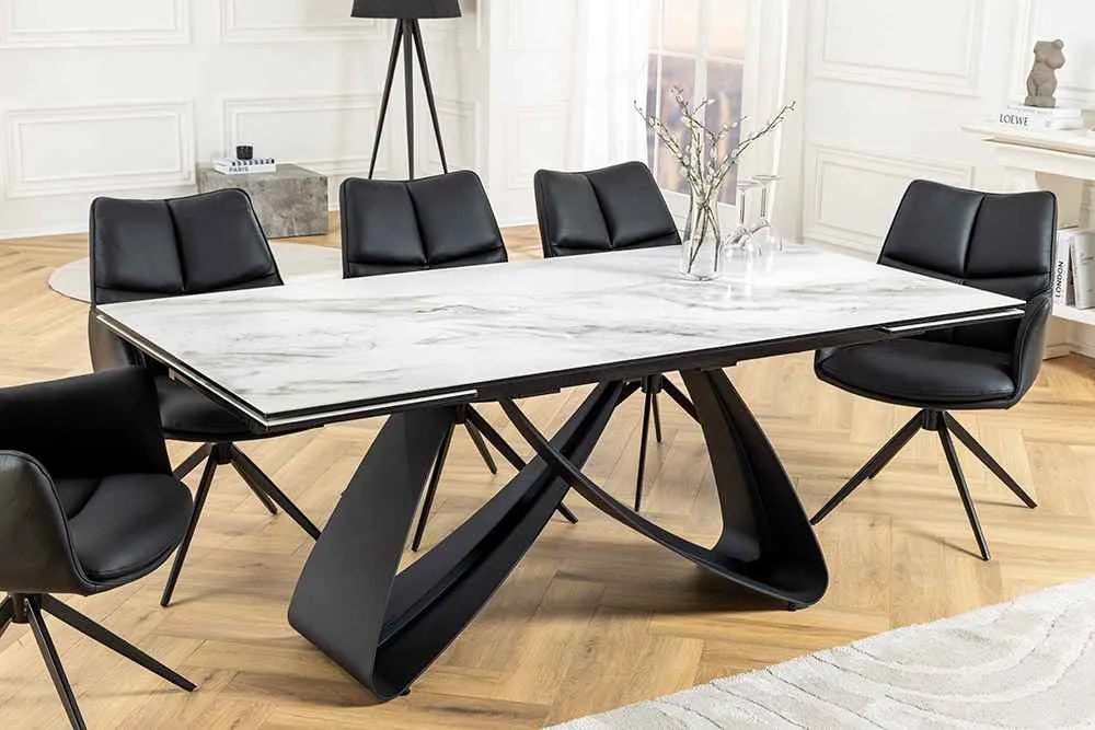 Rozťahovací keramický stôl Bayarmaa 180-220-260 cm biely