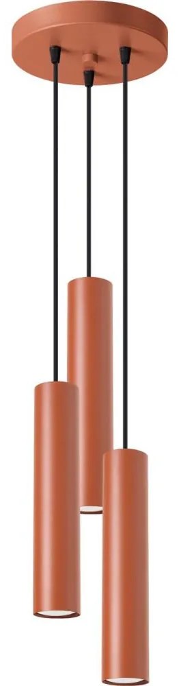 Sollux SL.1492 - Luster na lanku LAGOS 3xGU10/10W/230V červená