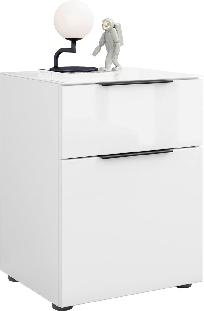 XXXLutz NOČNÝ STOLÍK, biela, 45/60/40 cm - Online Only spálne - 001724000511