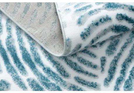 Moderný MEFE koberec 8725 vzor odtlačok prstu - Štrukturálny, dve vrstvy rúna krém / modrý Veľkosť: 120x170 cm
