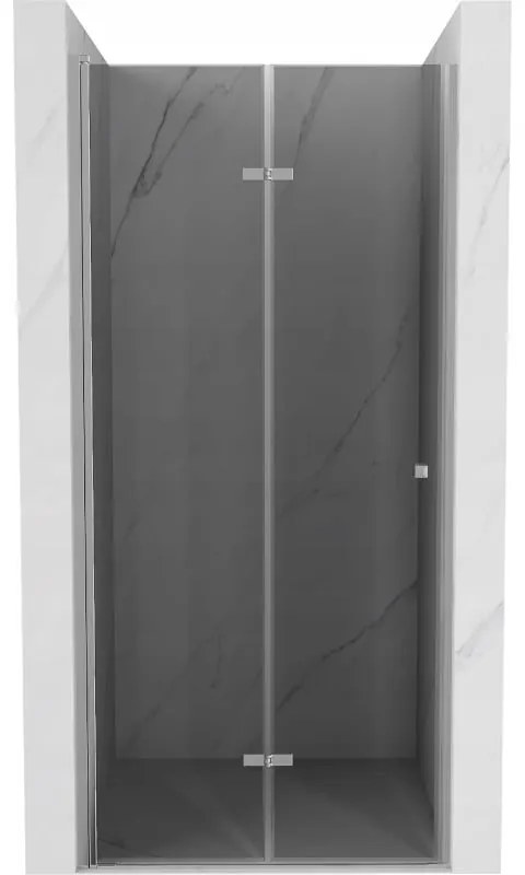Mexen Lima, skladacie sprchové dvere do otvoru 90 x 190 cm, 6mm šedé sklo, chrómový profil, šedá, 856-090-000-01-40