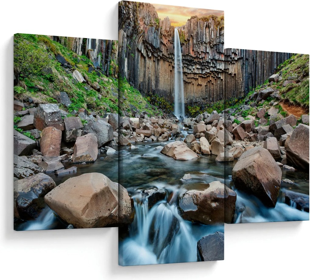 Obraz - Vodopád Svartifoss, Island (90x60 cm)