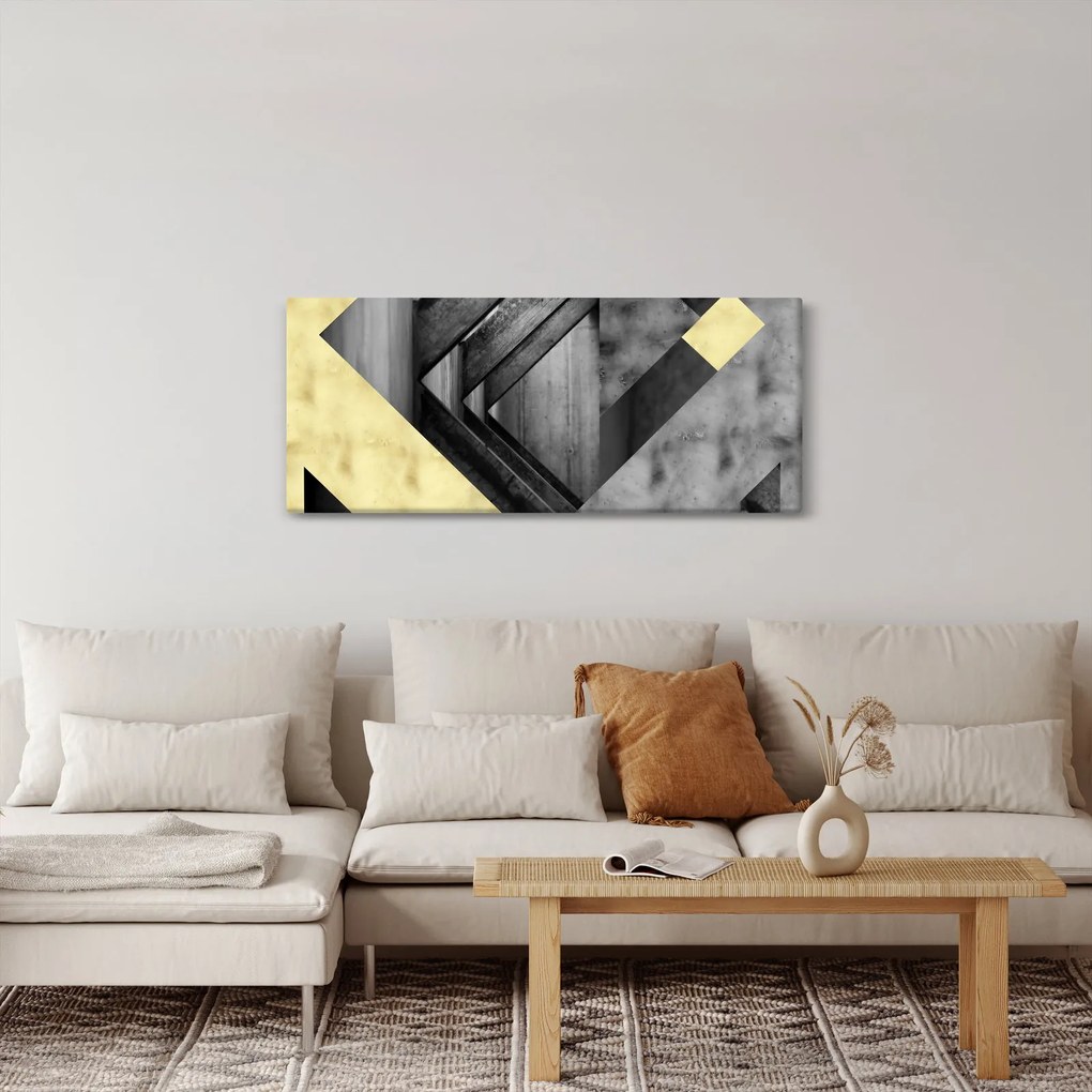 Obraz - Textúrované tvary (120x50 cm)