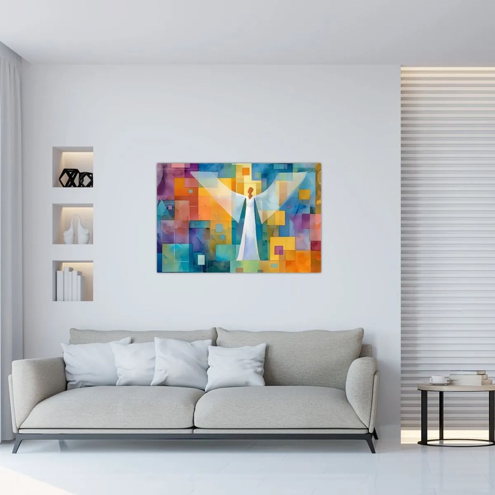 Obraz - Geometrický anjel (90x60 cm)