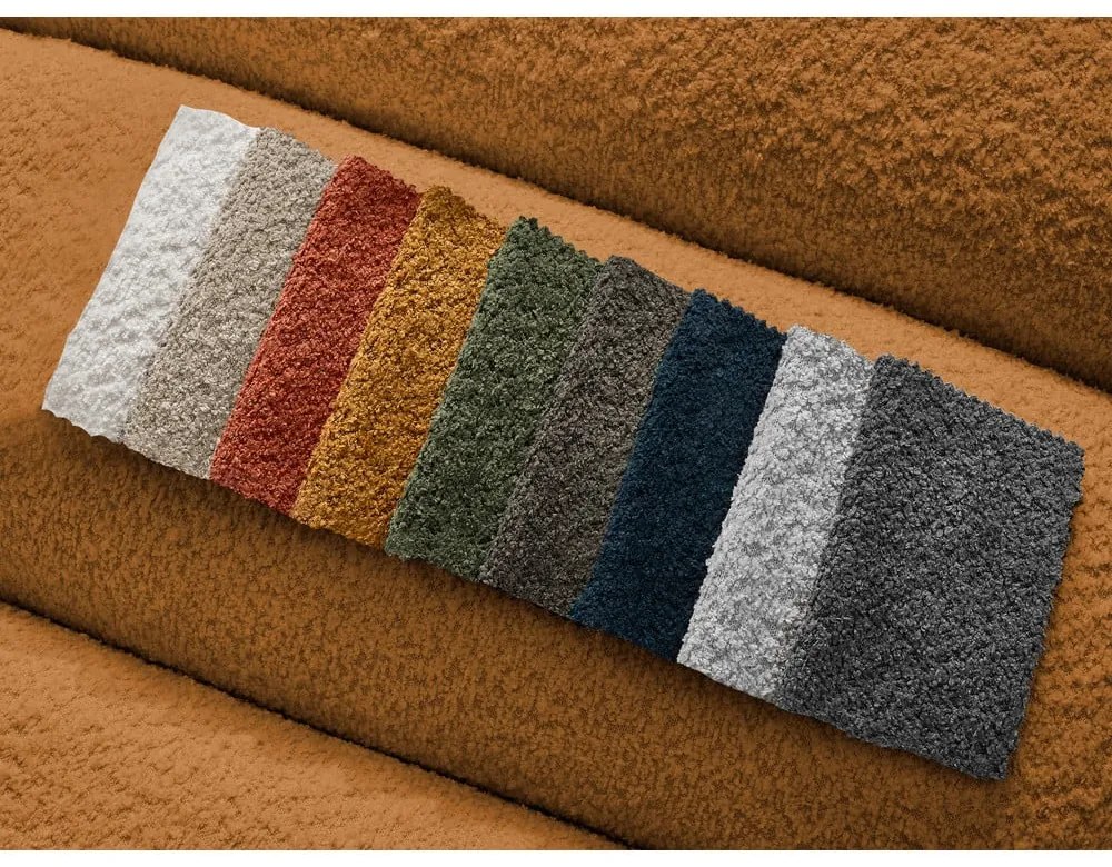 Podnožka z textílie buklé v horčicovej farbe Annecy – Bobochic Paris