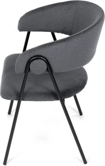 Jedálenská stolička zamatová, sivá DCL-X7130 GREY2