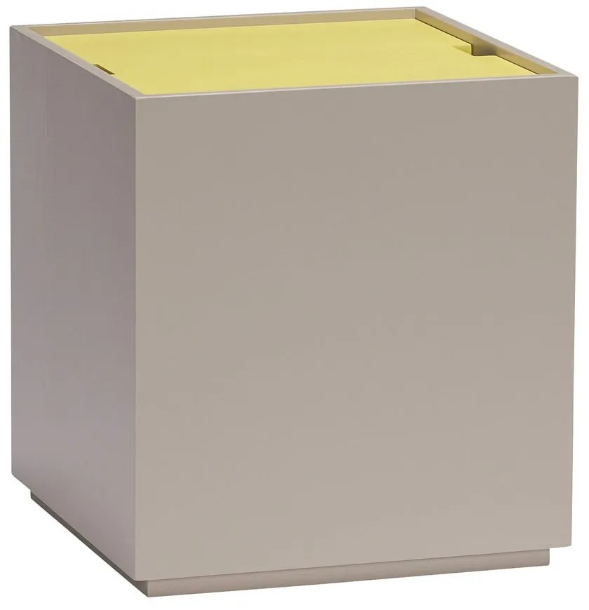 Žlto-sivá truhlica z jaseňového dreva 40x45 cm Vault – Hübsch