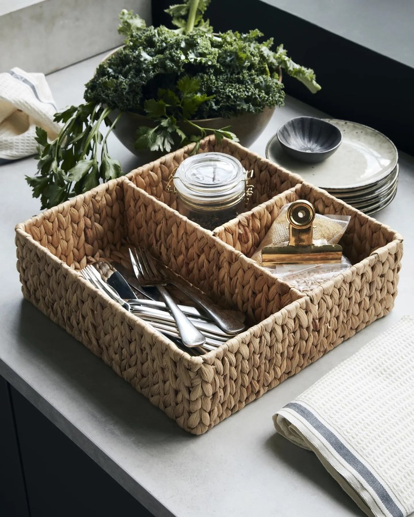 Úložný kôš Store Natural s priehradkami 12 x 40 cm