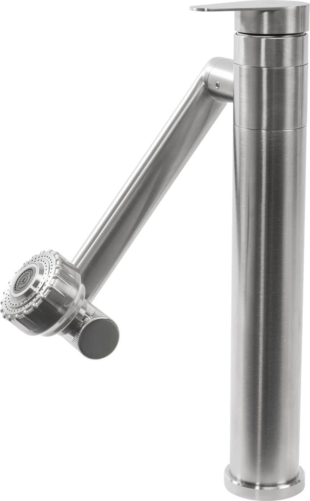 Umývadlová batéria batéria REA PACO INOX vysoká, nikel brúsený