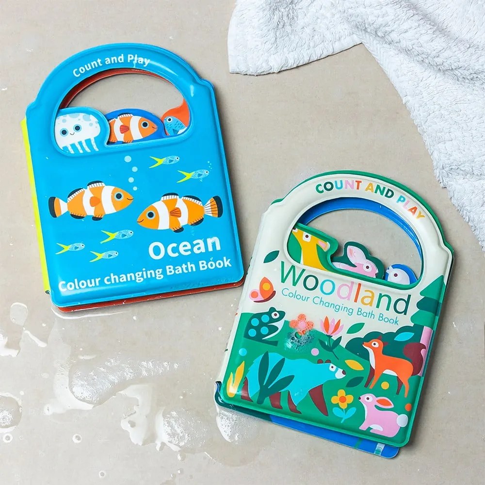 Interaktívna hračka Colour changing bath book Ocean – Rex London