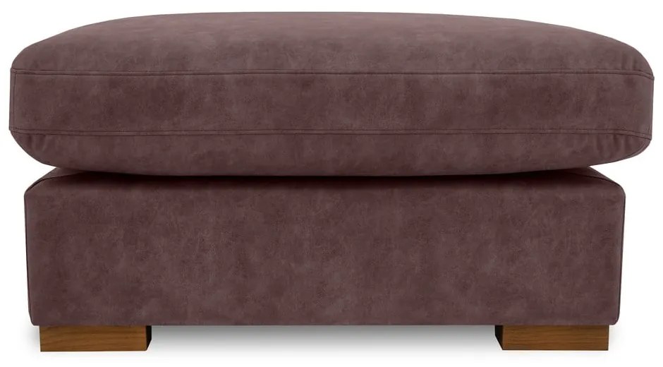 Tmavohnedá podnožka z imitácie kože Hamburg – Scandic