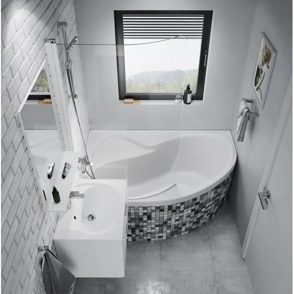 Ravak CM21000000 - Rohová vaňa ROSA 160x105 cm akrylát/biela