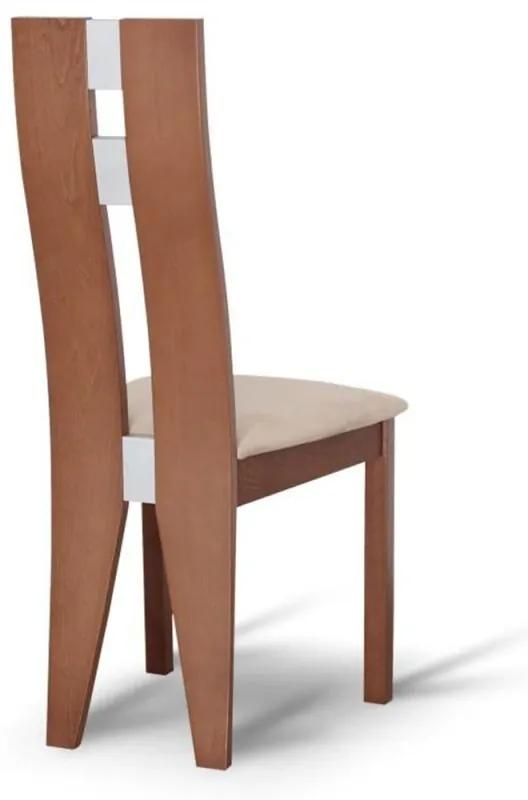 Kondela Drevená stolička, čerešňa/látka béžová, BONA NEW