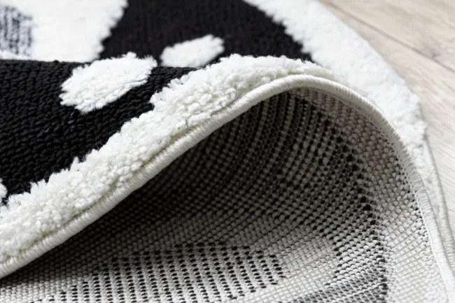 Koberec JOY Teddy krém / čierny kruh
