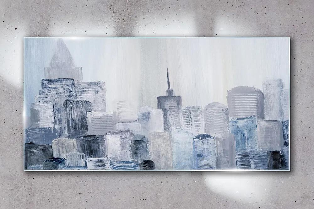 Skleneny obraz Abstrakcie město