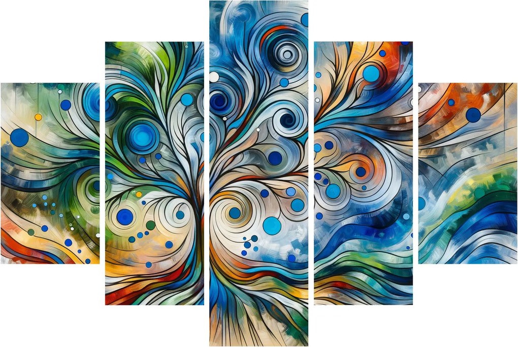 Obraz – Farebný energetický strom (150x105 cm)