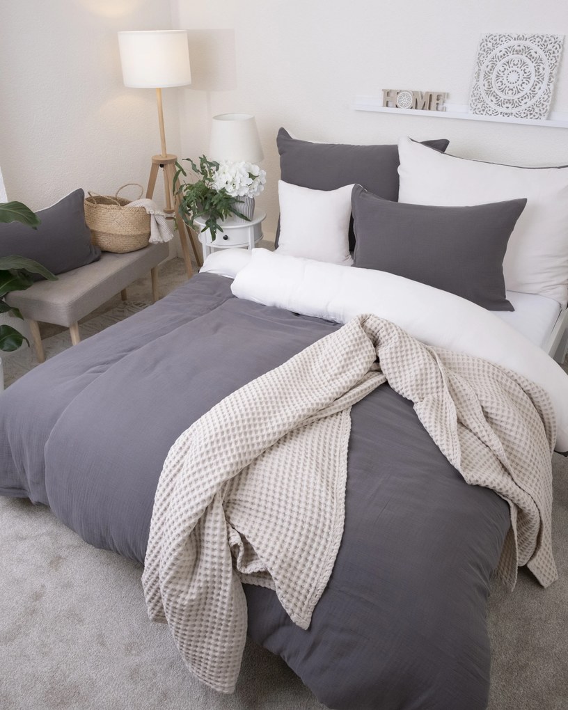 Predĺžené mušelínovej obliečky Alexia Duo – sivá/krémová