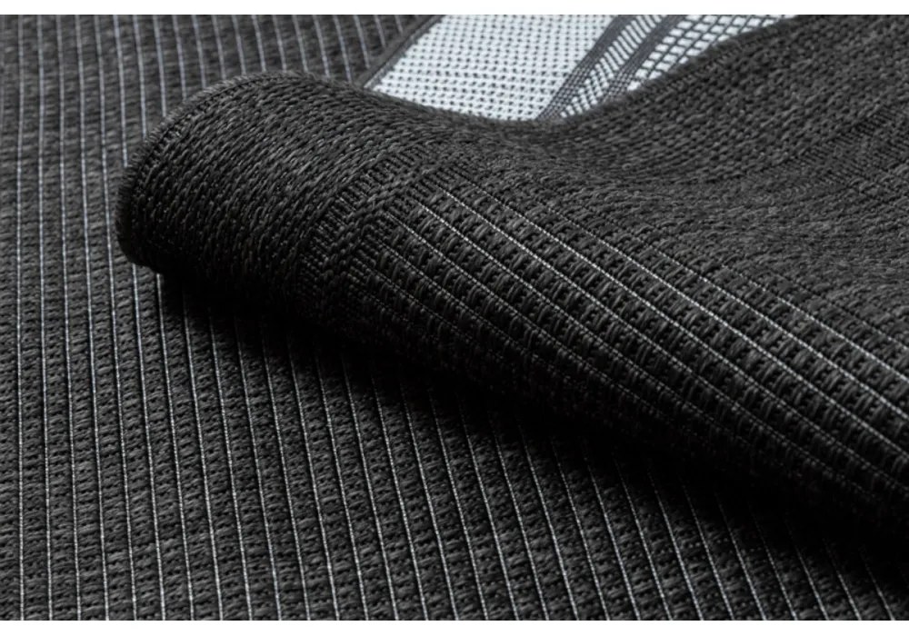 Kusový koberec Duhra čierny 60x200cm