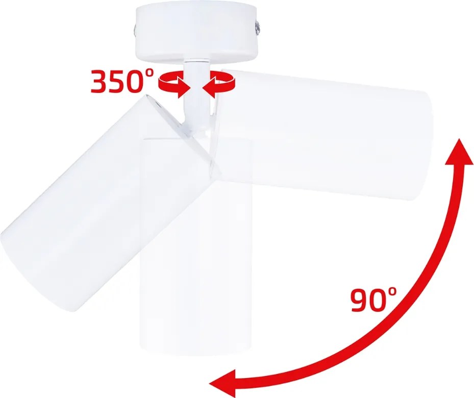 LED halogénová nástenná lampa 1xGU10 biela bodová