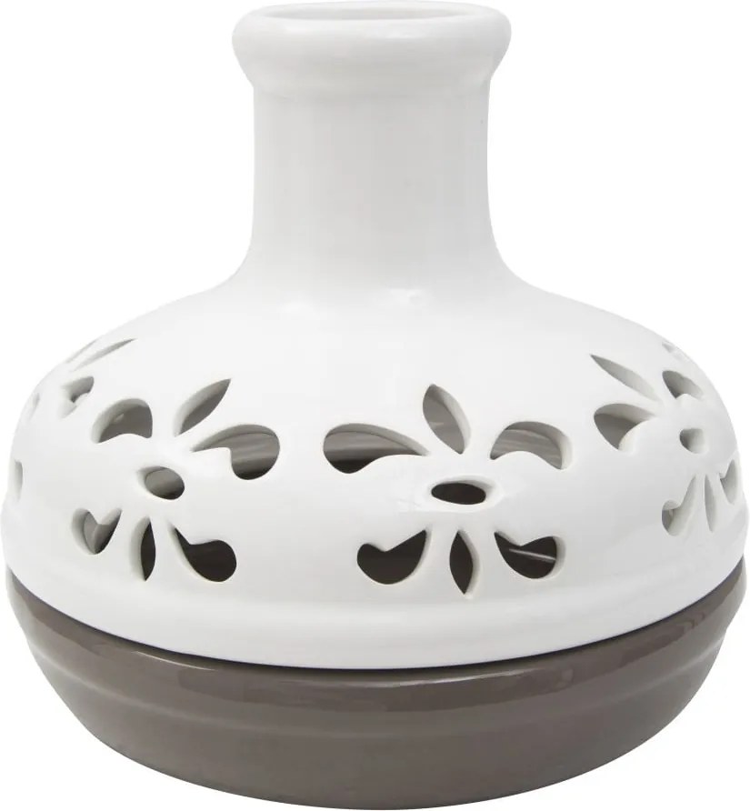 Hnedo-biela porcelánová váza Mauro Ferretti Bottle