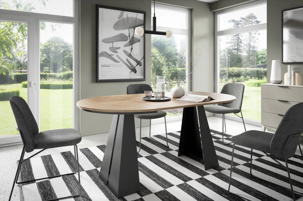 OKRÚHLY ROZKLADACÍ JEDÁLENSKÝ STÔL SOLENE 120 / 196 cm