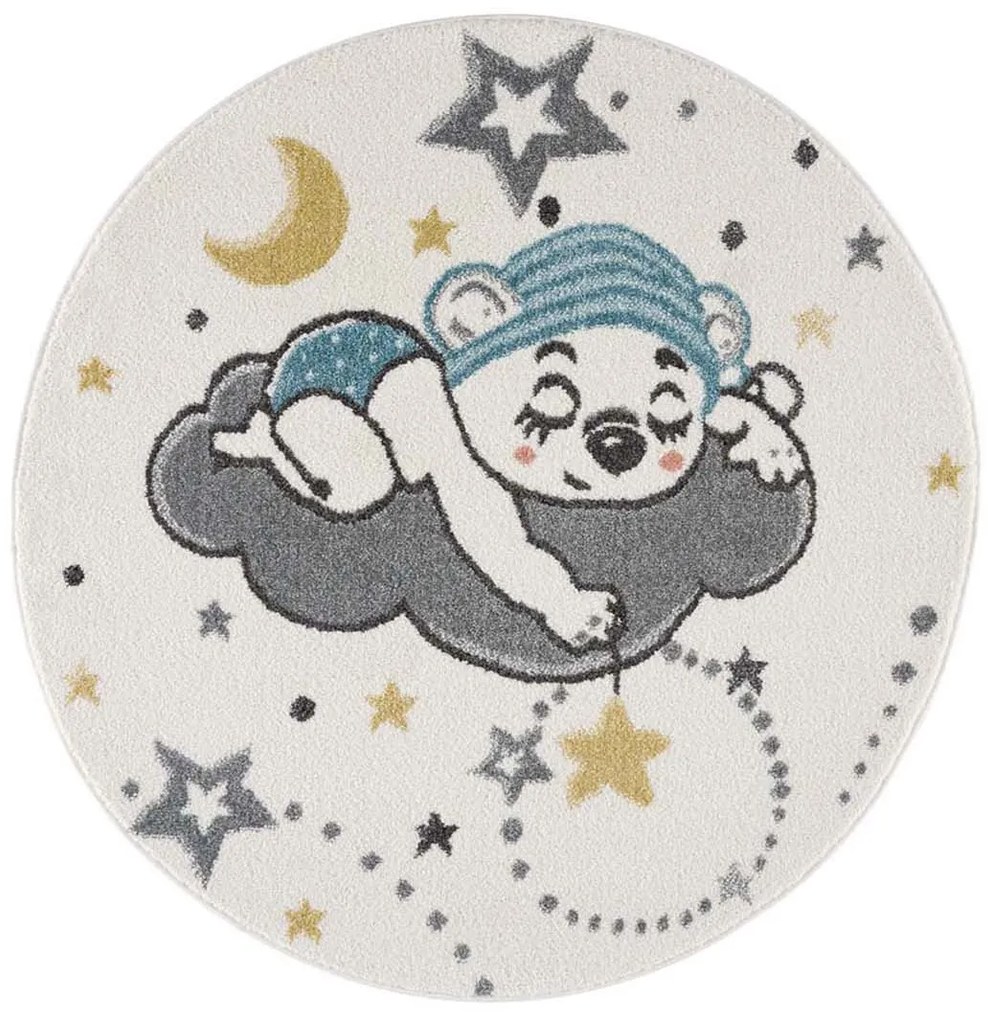 Dekorstudio Detský kruhový koberec ANIME - spiaci macko 9385 Priemer koberca: 120cm
