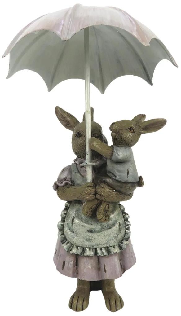 Veľkonočné dekorácie králikov pod dáždnikom - 8 * 5 * 12 cm