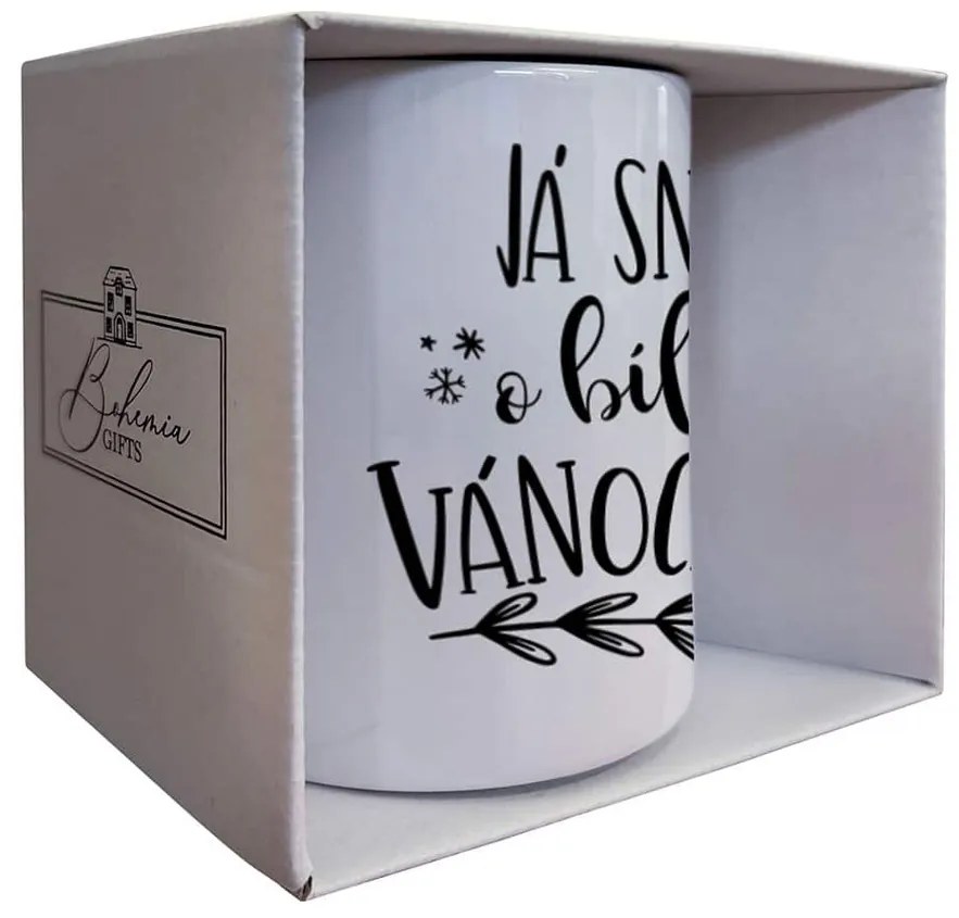 Bohemia Gifts Vianočný hrnček - Já sním o bílých Vánocích, 350 ml