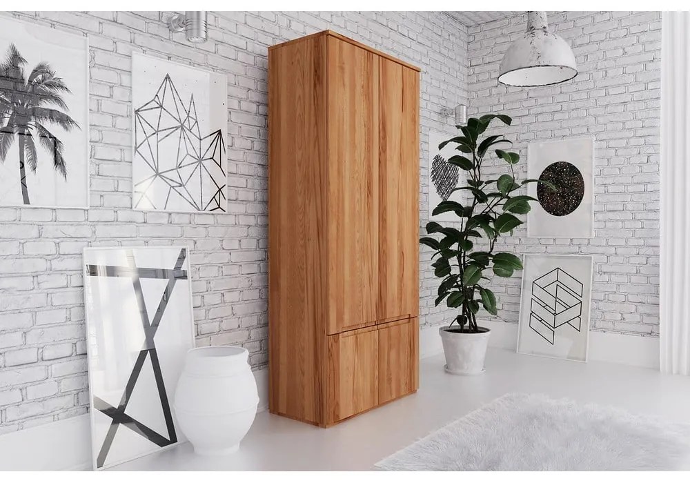 Šatníková skriňa z bukového dreva 90x206 cm Vento 2 - The Beds