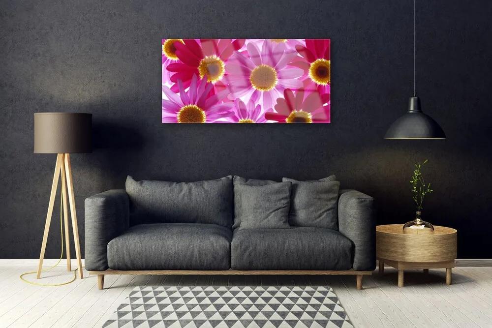 Obraz na akrylátovom skle Kvety 100x50 cm