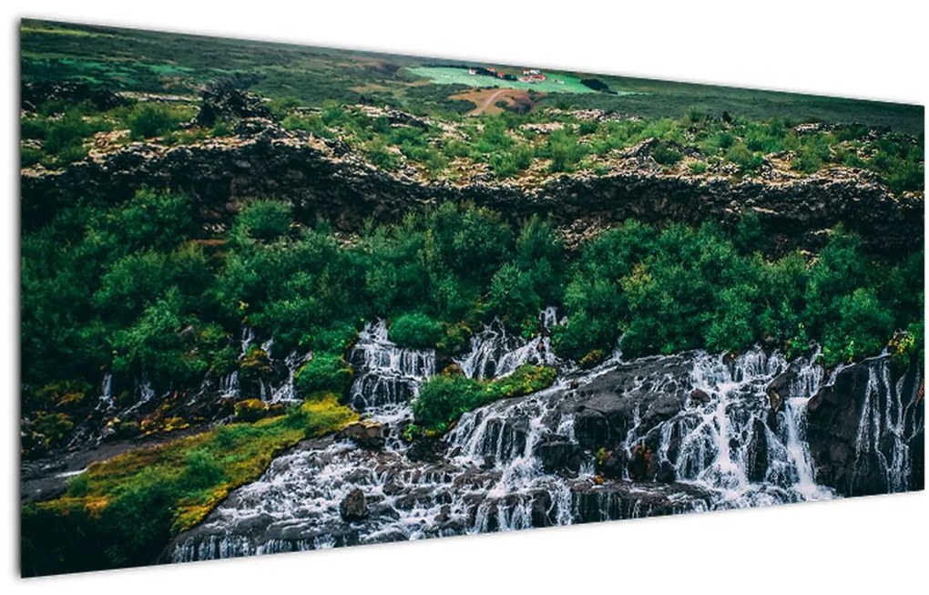 Obraz vodopádov v prírode (120x50 cm)