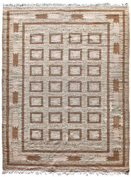 Ručne viazaný kusový koberec Guggenheim DESP P81 Brown Natural, 240x300, hnedá, chodba / predsieň, Diamond Carpets India