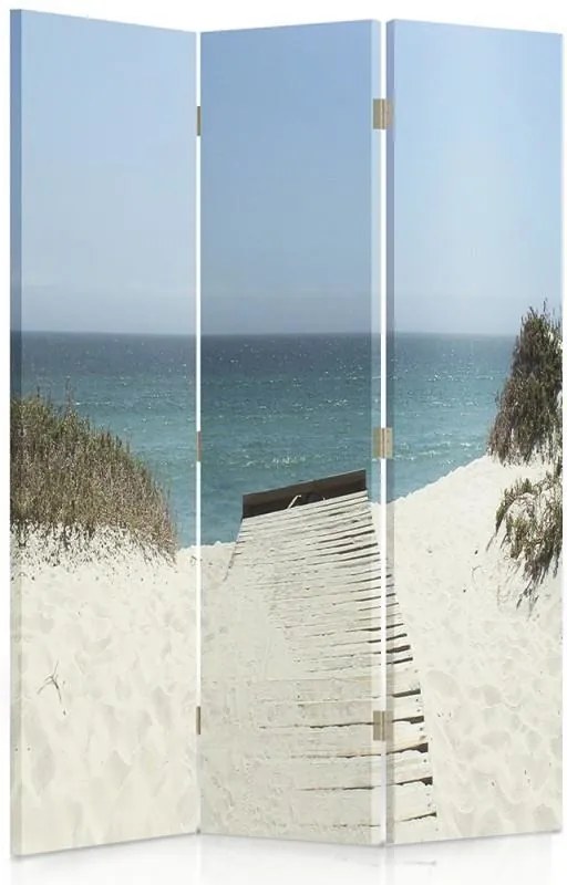 CARO Paraván - Transition To The Beach 1 | trojdielny | obojstranný 110x150 cm