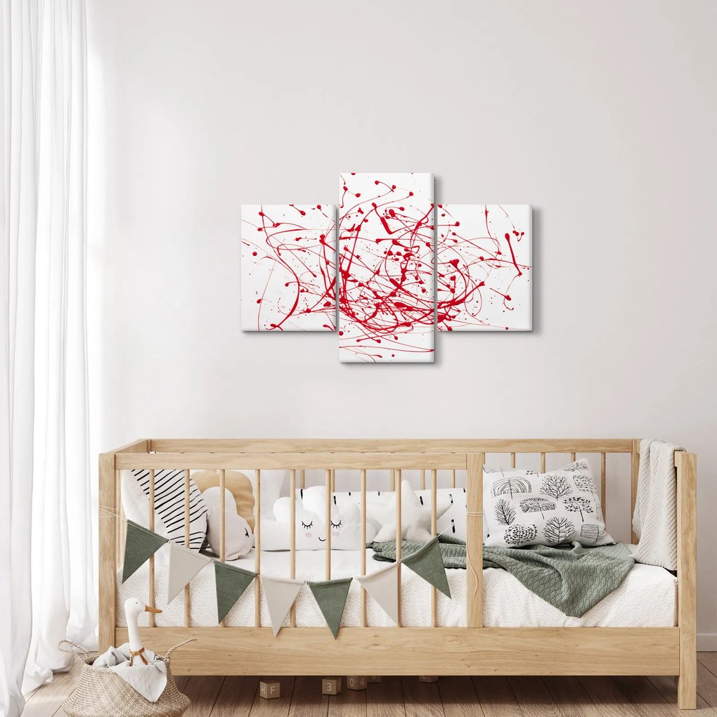 Obraz technikou Drippingu (90x60 cm)
