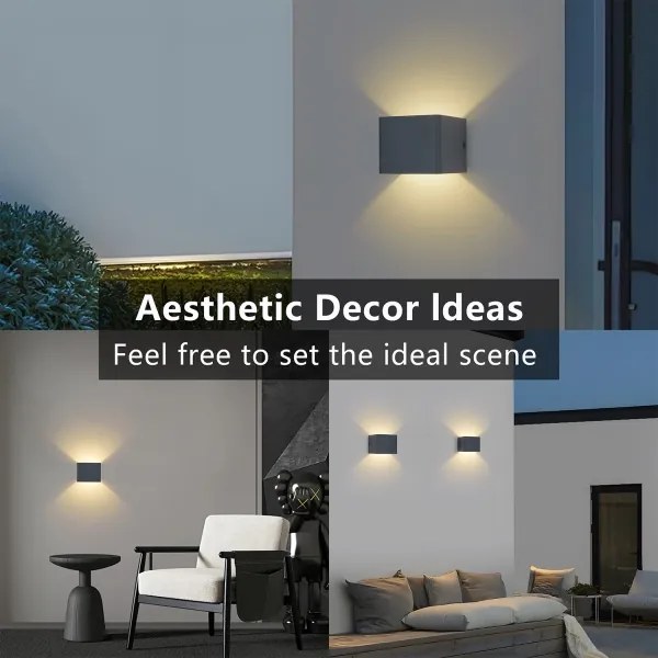 Brilagi - LED Vonkajšie nástenné svietidlo DONNANI LED/5W/230V 10 cm antracit IP44