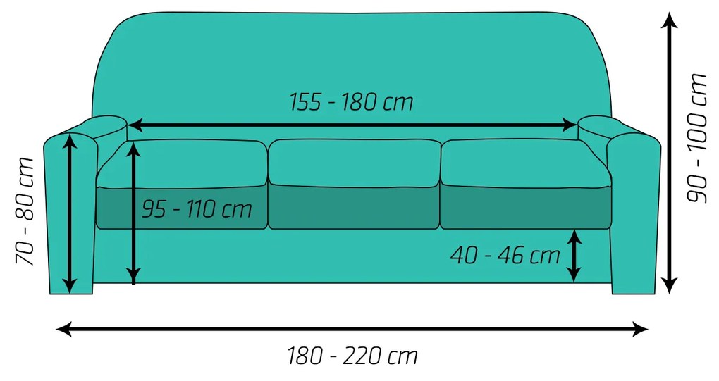 4Home Multielastický poťah na sedaciu súpravu Comfort bordó, 180 - 220 cm