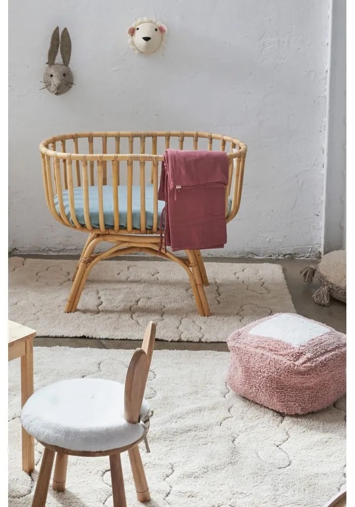 Krémový prateľný ručne tkaný bavlnený detský koberec 90x130 cm Clouds – Lorena Canals