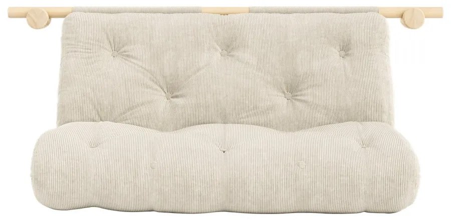 Krémová menčestrová rozkladacia pohovka 135 cm Hooked – Karup Design