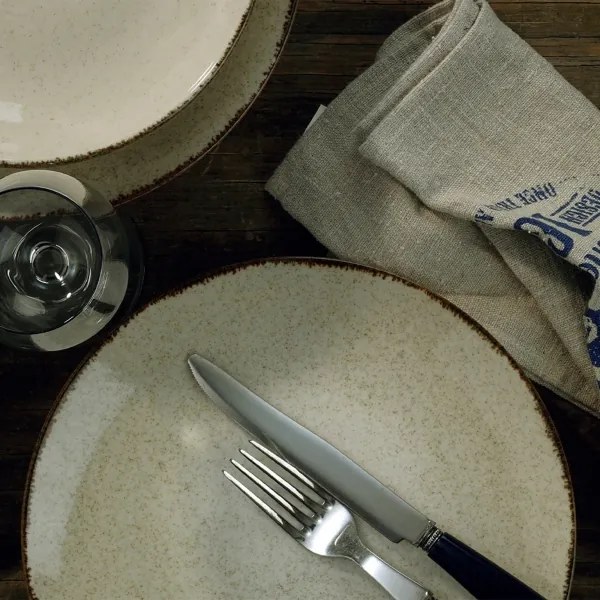 Jedálenská súprava 18 ks béžová/porcelán