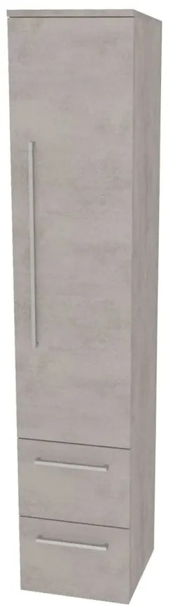 Mereo Bino, kúpeľňová skrinka vysoká 163 cm, pravá, Multidecor, Chromix strieborný, MER-CN698ACST