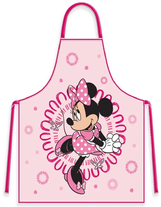 DETSKÁ ZÁSTERA S ČIAPKOU MINNIE MOUSE 45X50 CM, 2X33CM VZOROVANÁ