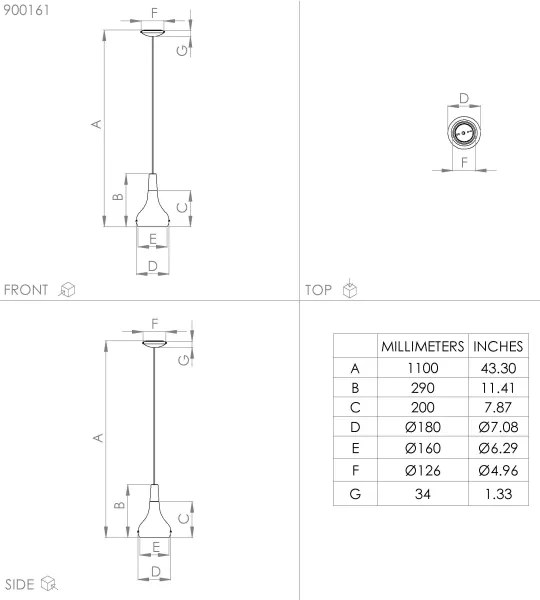 Eglo 900161 - Luster na lanku SABINAR 1xE27/40W/230V pr. 18 cm čierna