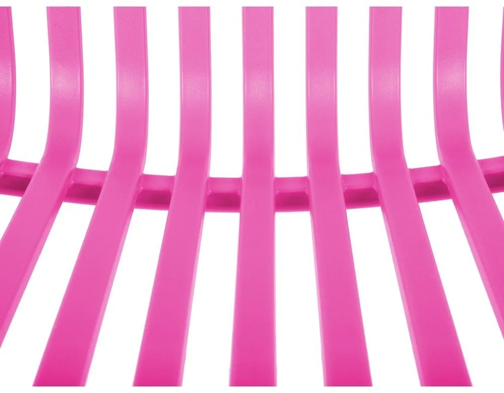 Ružová plastová jedálenská stolička Glee – Leitmotiv